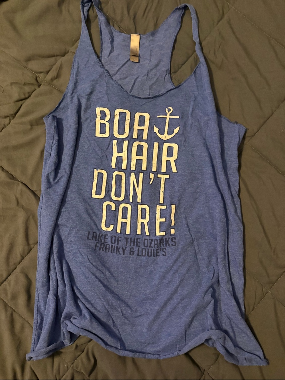 Next Level Apparel Royal Blue Tank Top with Label Detail